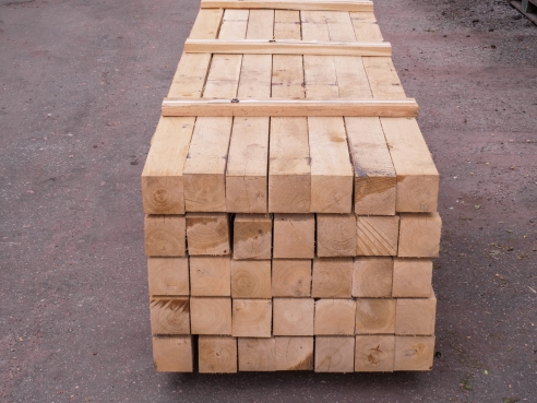 Fresh Sawn Oak Beams 100х100х2400 mm, green oak